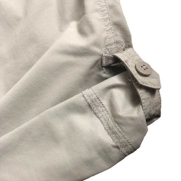 The North Face Horizon Pants Crop Khaki Roll Tab Hem Drawstring Waist 12X27” - Picture 8 of 8